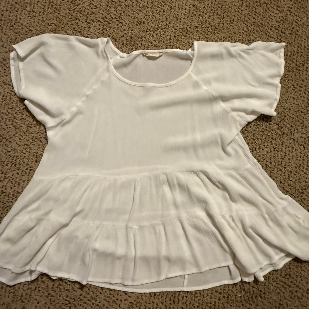 Altar'd State White Flowy Blouse
